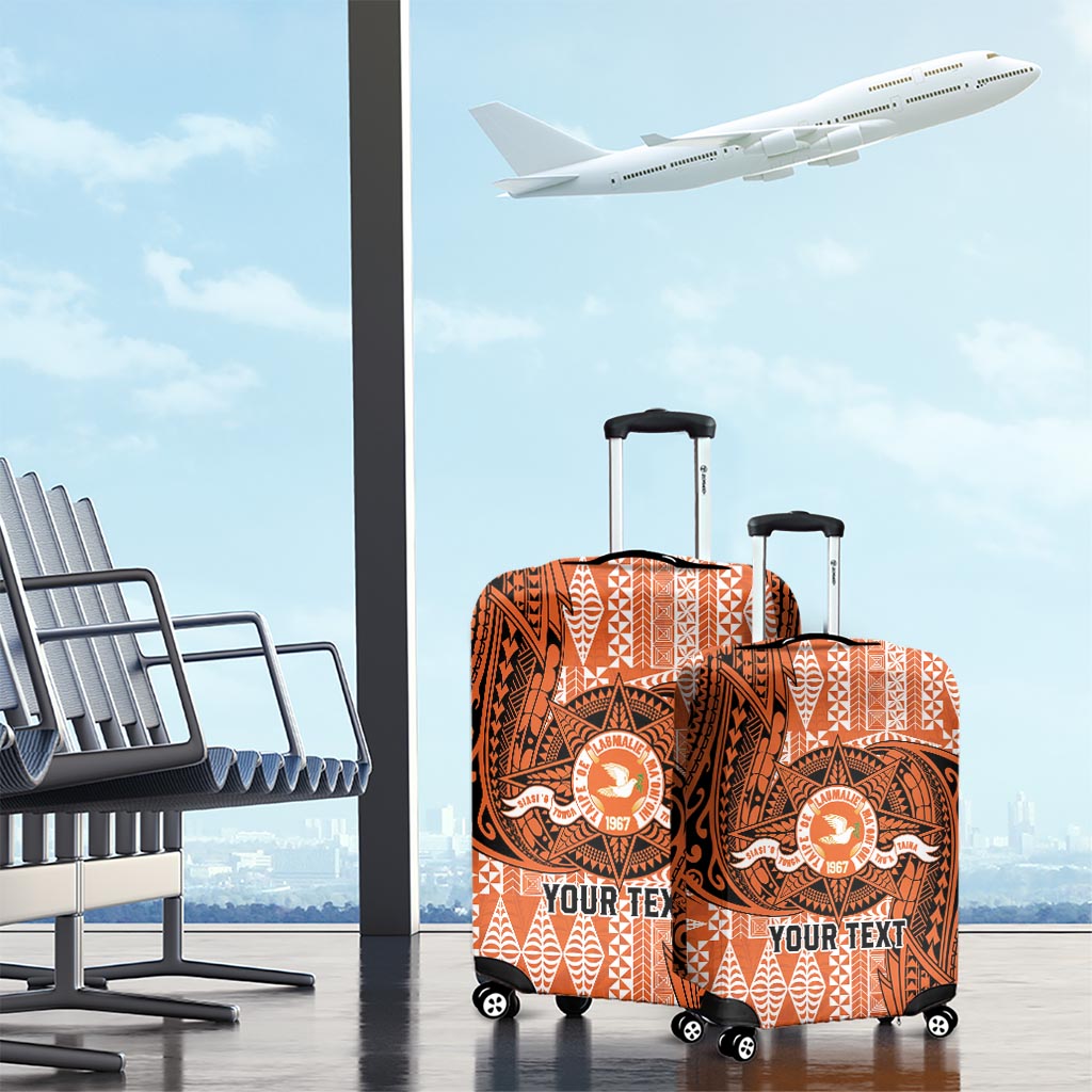 Personalised Tonga Tailulu College Luggage Cover Since 1967 Special Kupesi Pattern Version 2 LT9 - Polynesian Pride