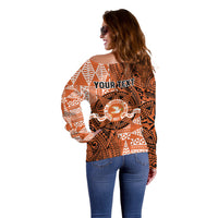 Personalised Tonga Tailulu College Off Shoulder Sweater Since 1967 Special Kupesi Pattern Version 2