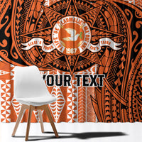 Personalised Tonga Tailulu College Window Curtain Since 1967 Special Kupesi Pattern Version 2 LT9 - Polynesian Pride