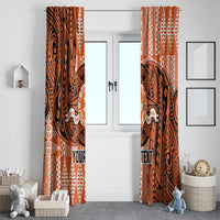 Personalised Tonga Tailulu College Window Curtain Since 1967 Special Kupesi Pattern Version 2 LT9 - Polynesian Pride