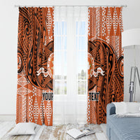 Personalised Tonga Tailulu College Window Curtain Since 1967 Special Kupesi Pattern Version 2 LT9 - Polynesian Pride
