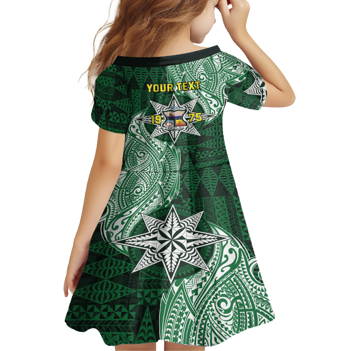 Personalised Tonga Takuilau College Family Matching Off The Shoulder Long Sleeve Dress and Hawaiian Shirt Since 1975 Special Kupesi Pattern LT9 - Polynesian Pride