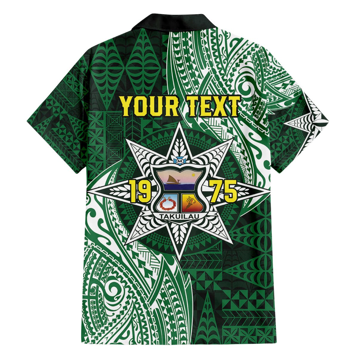Personalised Tonga Takuilau College Family Matching Off The Shoulder Long Sleeve Dress and Hawaiian Shirt Since 1975 Special Kupesi Pattern LT9 - Polynesian Pride