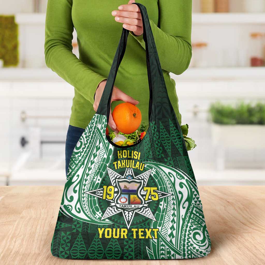 Personalised Tonga Takuilau College Grocery Bag Since 1975 Special Kupesi Pattern
