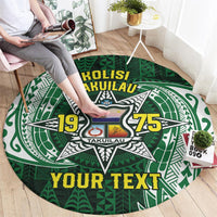 Personalised Tonga Takuilau College Round Carpet Since 1975 Special Kupesi Pattern LT9 - Polynesian Pride