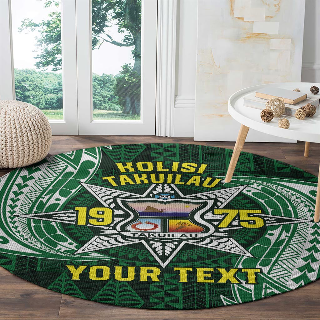 Personalised Tonga Takuilau College Round Carpet Since 1975 Special Kupesi Pattern LT9 - Polynesian Pride