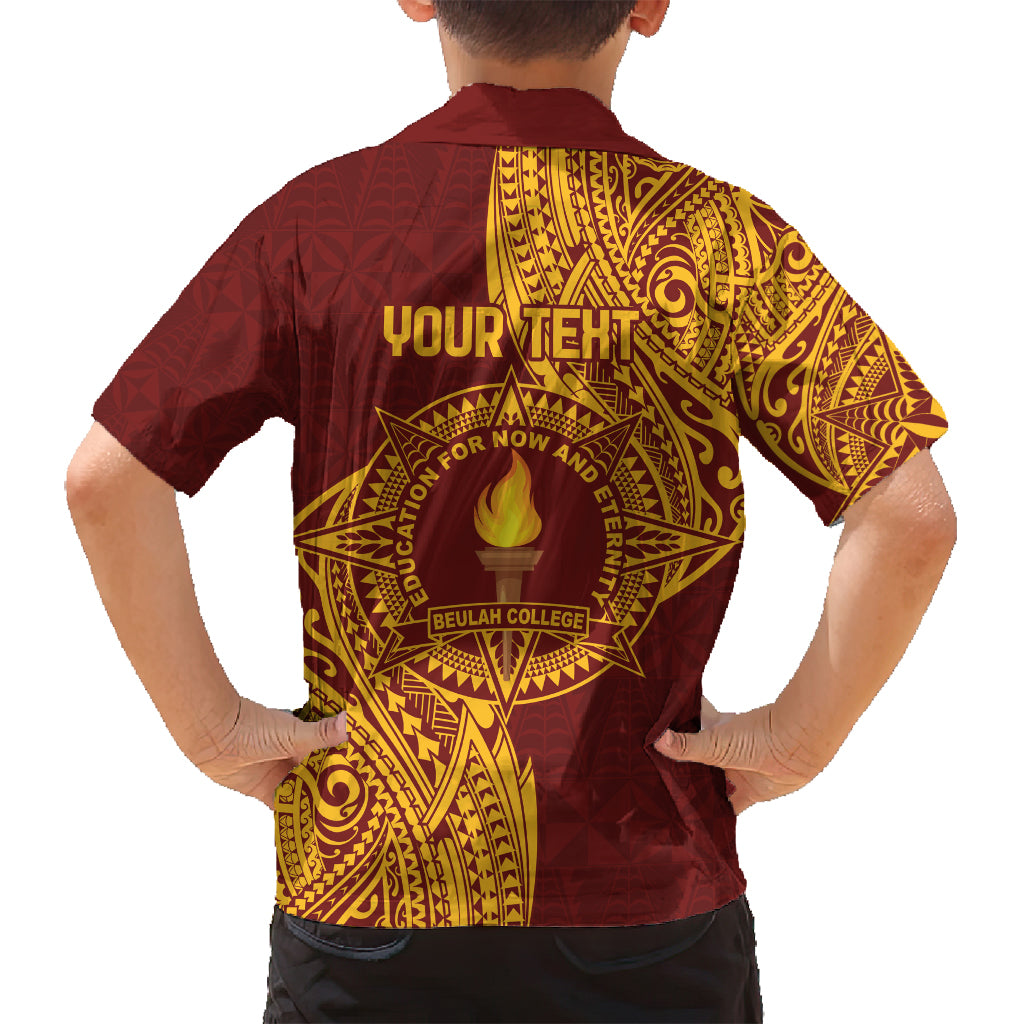Personalised Tonga Beulah College Family Matching Long Sleeve Bodycon Dress and Hawaiian Shirt Since 1938 Special Kupesi Pattern LT9 - Polynesian Pride