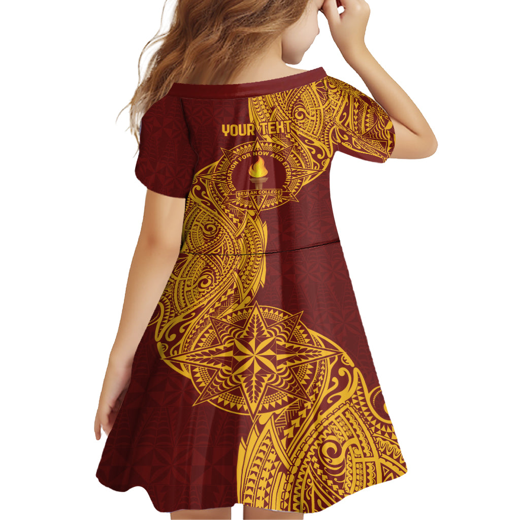Personalised Tonga Beulah College Family Matching Long Sleeve Bodycon Dress and Hawaiian Shirt Since 1938 Special Kupesi Pattern LT9 - Polynesian Pride