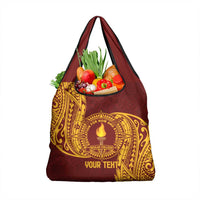 Personalised Tonga Beulah College Grocery Bag Since 1938 Special Kupesi Pattern