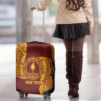 Personalised Tonga Beulah College Luggage Cover Since 1938 Special Kupesi Pattern LT9 - Polynesian Pride