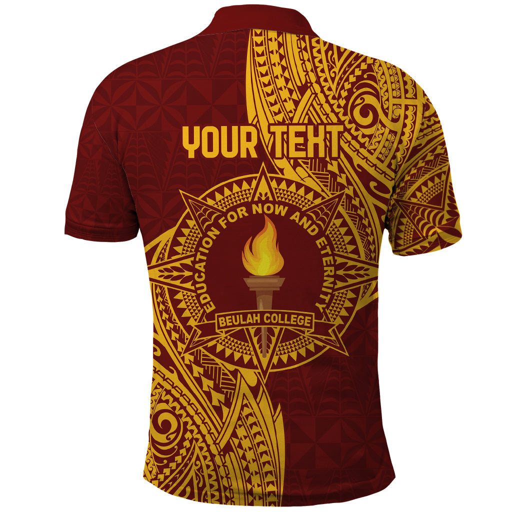Personalised Tonga Beulah College Polo Shirt Since 1938 Special Kupesi Pattern