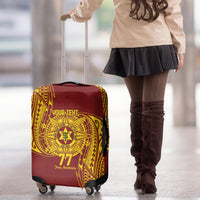 Personalised Tonga High School 77th Anniversary Luggage Cover Special Kupesi Pattern LT9 - Polynesian Pride