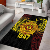 Personalised Tonga High School Area Rug Since 1947 Special Kupesi Pattern LT9 - Polynesian Pride