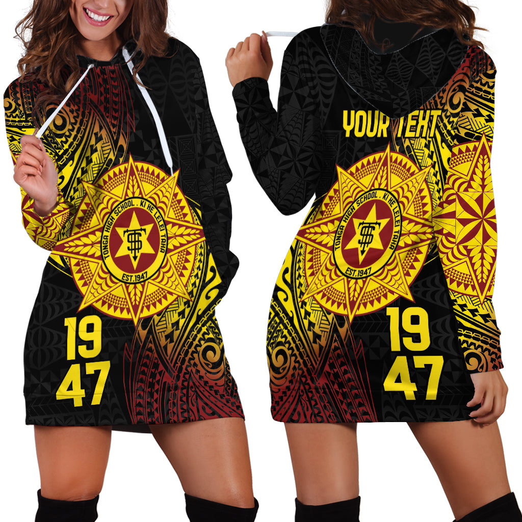 Personalised Tonga High School Hoodie Dress Since 1947 Special Kupesi Pattern