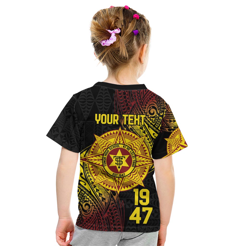 Personalised Tonga High School Kid T Shirt Since 1947 Special Kupesi Pattern