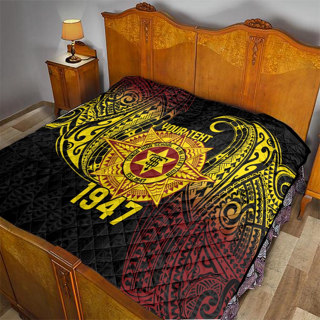 Personalised Tonga High School Quilt Since 1947 Special Kupesi Pattern