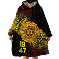 Personalised Tonga High School Wearable Blanket Hoodie Since 1947 Special Kupesi Pattern