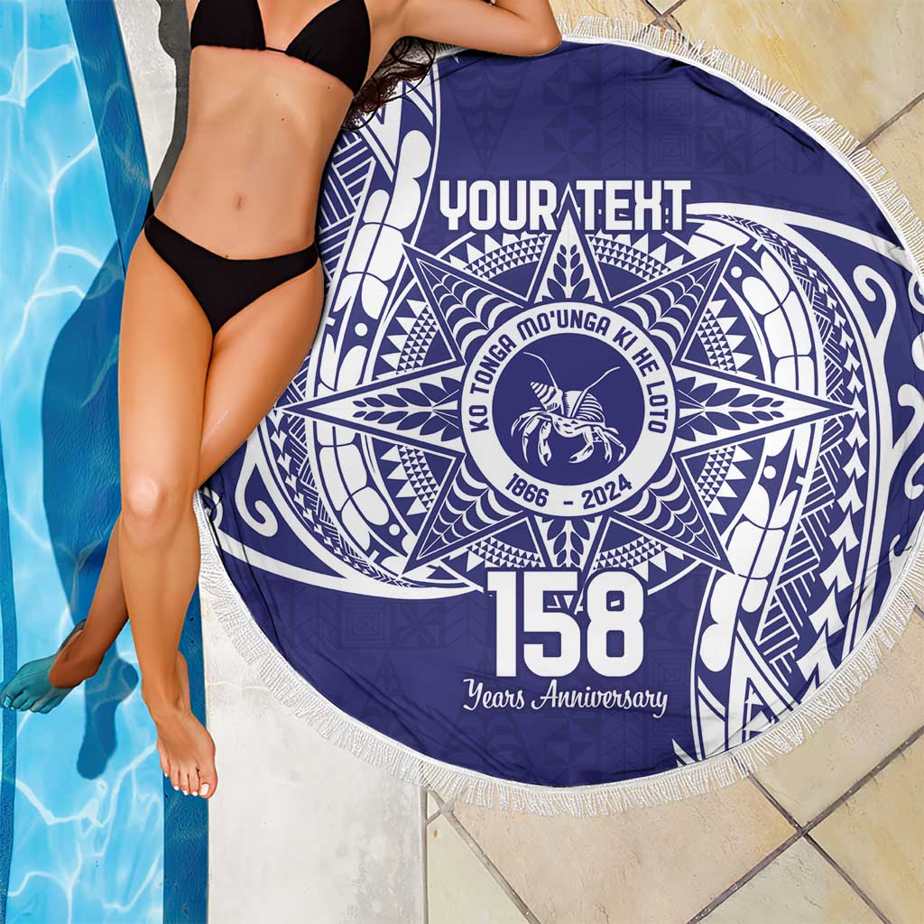 Personalised Tonga Tupou College Tolo 158th Anniversary Beach Blanket Special Kupesi Pattern LT9