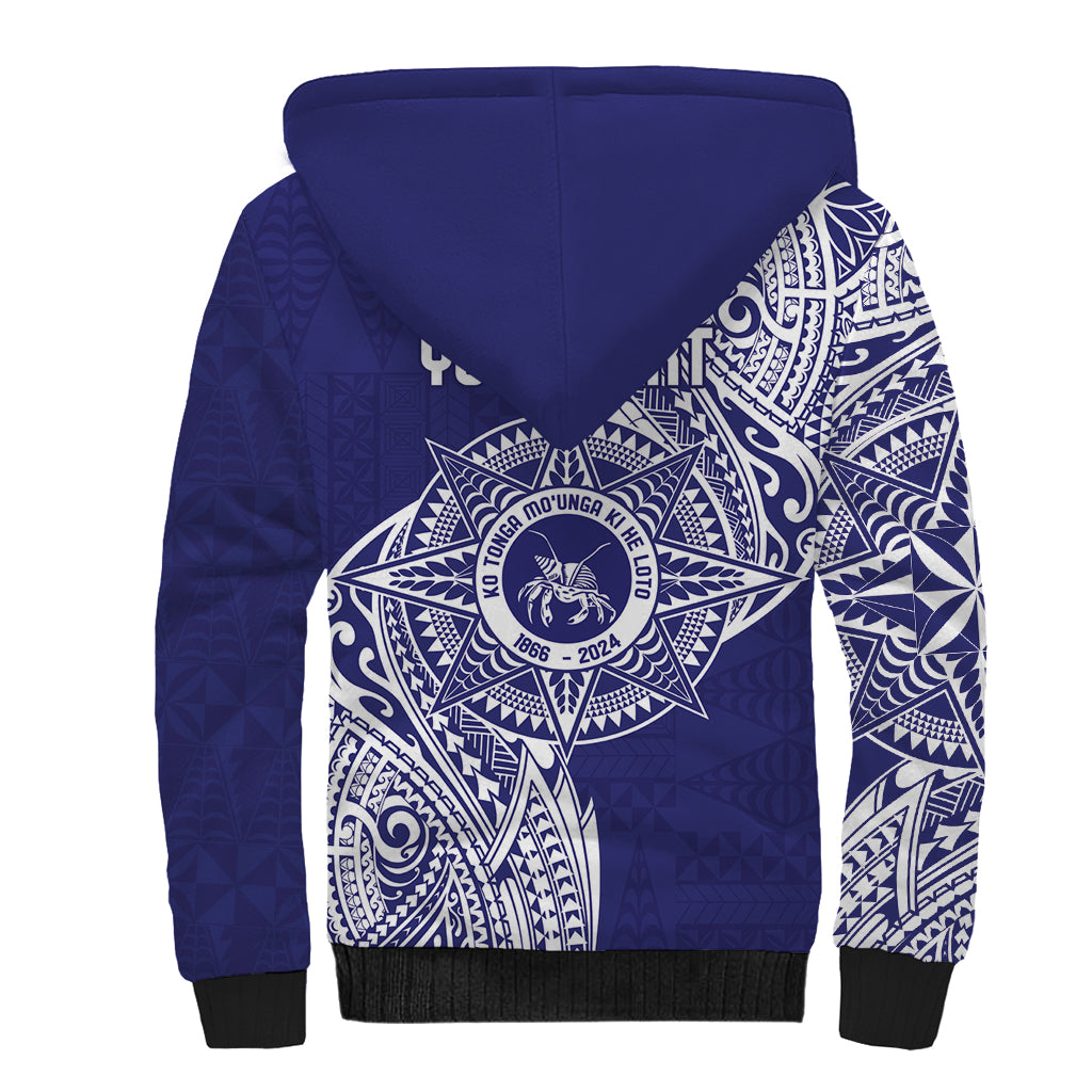 Personalised Tonga Tupou College Tolo 158th Anniversary Sherpa Hoodie Special Kupesi Pattern
