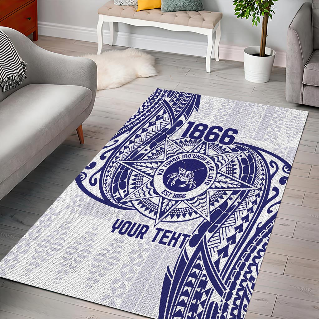 Personalised Tonga Tupou College Tolo Area Rug Since 1866 Special Kupesi Pattern LT9 - Polynesian Pride