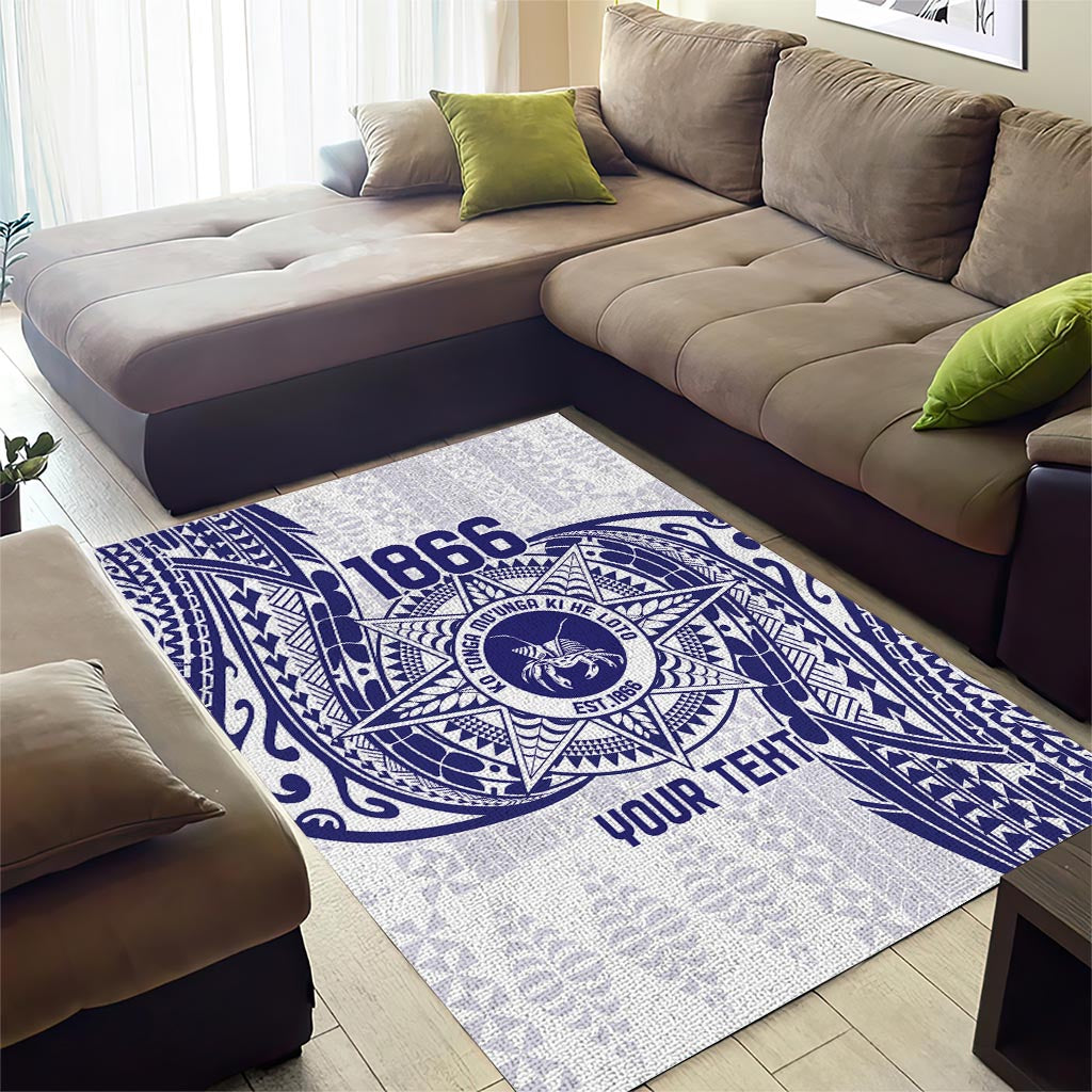 Personalised Tonga Tupou College Tolo Area Rug Since 1866 Special Kupesi Pattern LT9 - Polynesian Pride