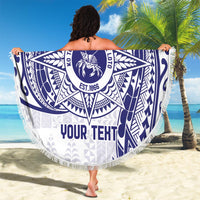 Personalised Tonga Tupou College Tolo Beach Blanket Since 1866 Special Kupesi Pattern