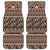 Vintage Bula Fiji Car Mats Brown Tapa Masi Motif