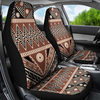 Vintage Bula Fiji Car Seat Cover Brown Tapa Masi Motif