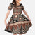 Vintage Bula Fiji Family Matching Puletasi and Hawaiian Shirt Brown Tapa Masi Motif