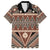 Vintage Bula Fiji Family Matching Summer Maxi Dress and Hawaiian Shirt Brown Tapa Masi Motif
