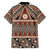 Vintage Bula Fiji Family Matching Summer Maxi Dress and Hawaiian Shirt Brown Tapa Masi Motif
