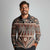 Vintage Bula Fiji Long Sleeve Polo Shirt Brown Tapa Masi Motif