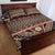 Vintage Bula Fiji Quilt Bed Set Brown Tapa Masi Motif