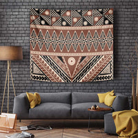 Vintage Bula Fiji Tapestry Brown Tapa Masi Motif