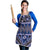 Vintage Bula Fiji Apron Prussian Blue Tapa Masi Motif - Polynesian Pride