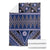 Vintage Bula Fiji Blanket Prussian Blue Tapa Masi Motif