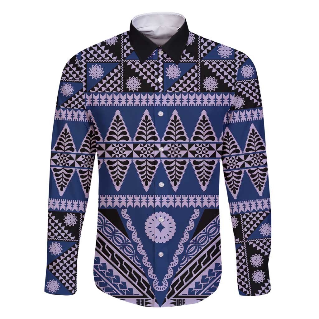 Vintage Bula Fiji Family Matching Short Sleeve Bodycon Dress and Hawaiian Shirt Prussian Blue Tapa Masi Motif