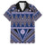 Vintage Bula Fiji Family Matching Summer Maxi Dress and Hawaiian Shirt Prussian Blue Tapa Masi Motif