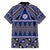Vintage Bula Fiji Family Matching Summer Maxi Dress and Hawaiian Shirt Prussian Blue Tapa Masi Motif