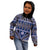 Vintage Bula Fiji Kid Hoodie Prussian Blue Tapa Masi Motif