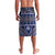 Vintage Bula Fiji Lavalava Prussian Blue Tapa Masi Motif