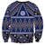 Vintage Bula Fiji Sweatshirt Prussian Blue Tapa Masi Motif