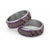Vintage Bula Fiji Classic Ring Purple Tapa Masi Motif - Polynesian Pride