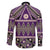 Vintage Bula Fiji Family Matching Mermaid Dress and Hawaiian Shirt Purple Tapa Masi Motif
