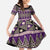 Vintage Bula Fiji Family Matching Puletasi and Hawaiian Shirt Purple Tapa Masi Motif