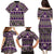 Vintage Bula Fiji Family Matching Puletasi and Hawaiian Shirt Purple Tapa Masi Motif