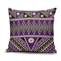 Vintage Bula Fiji Pillow Cover Purple Tapa Masi Motif LT9 Purple - Polynesian Pride