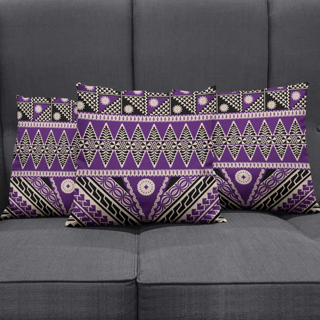Vintage Bula Fiji Pillow Cover Purple Tapa Masi Motif LT9 - Polynesian Pride