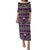 Vintage Bula Fiji Puletasi Purple Tapa Masi Motif