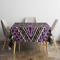 Vintage Bula Fiji Tablecloth Purple Tapa Masi Motif